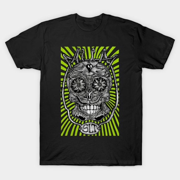 Mexican skull, day of the dead cinco de mayo Mexico Sugar T-Shirt by miskel